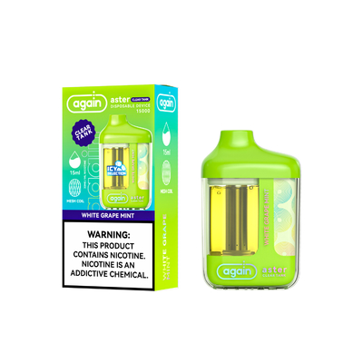 Again Aster Mouth to Lung Vape with 15 Ml Liquid Capacity and Non-Adjustable Airflow