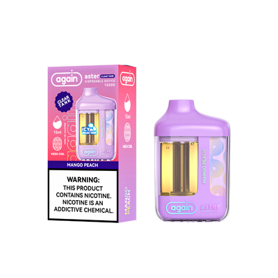 Again Aster Mouth to Lung Vape with 15 Ml Liquid Capacity and Non-Adjustable Airflow