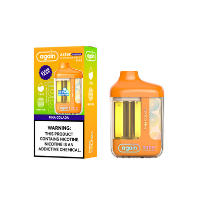 Again Aster Mouth to Lung Vape with 15 Ml Liquid Capacity and Non-Adjustable Airflow