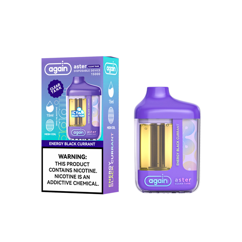 Again Aster Mouth to Lung Vape with 15 Ml Liquid Capacity and Non-Adjustable Airflow